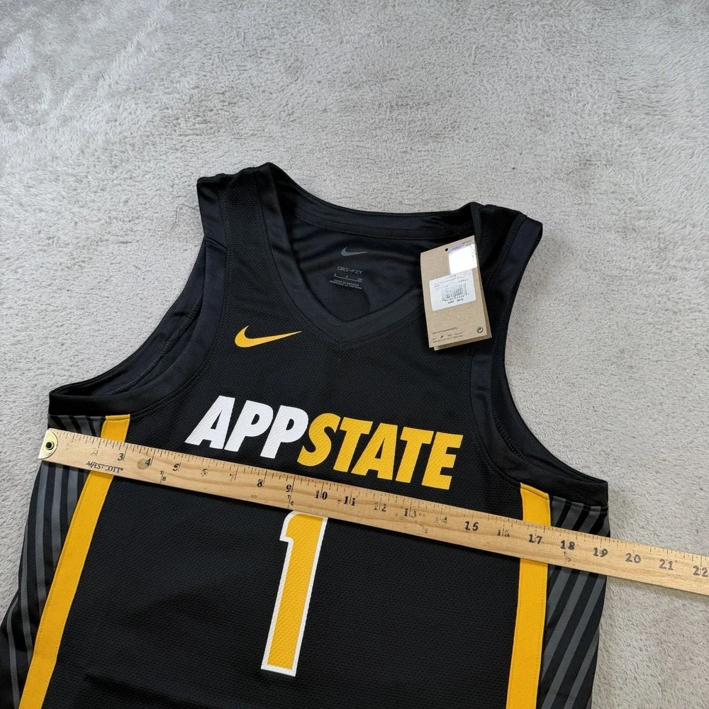 Nike Appalachian App State Mountaineers Jersey Mens Small Black Basketball #1